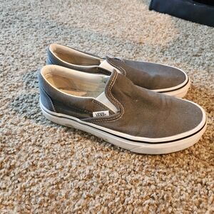 Vans Kids Charcoal Slip-On Sneakers
